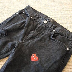 Pacsun distressed black skinny jeans